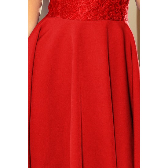 Платье MARTA с кружевом - красное (157-8)