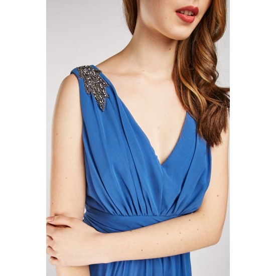 Роскошное шифоновое платье синего цвета (C0002)