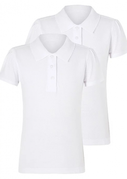 Balts polo krekls meitenēm ar īsām piedurknēm 1 gab 7-8 gadi (B0001) Balts polo krekls meitenēm ar īsām piedurknēm 1 gab 7-8 gadi (B0001)
