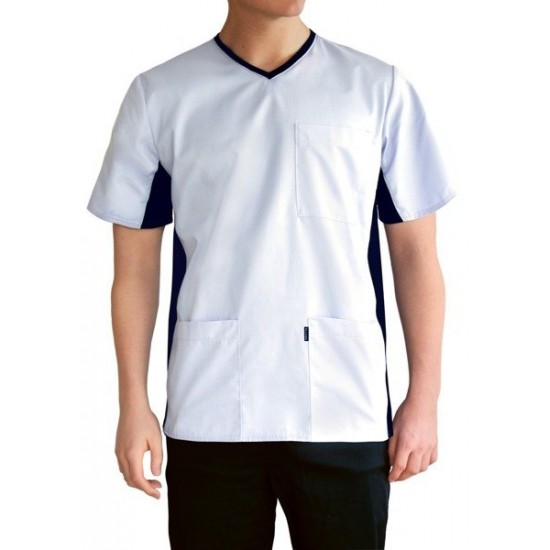 Рубашка медицинская мужская с резинкой сбоку (MBE1-B)