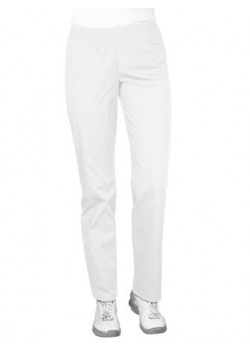 Sieviešu medicīniskās bikses ar elastīgu jostasvietu, baltas (SC4-B)