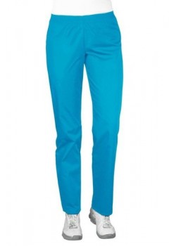 Sieviešu medicīniskās bikses ar elastīgu jostasvietu, tirkīza krāsas (SC4-T)