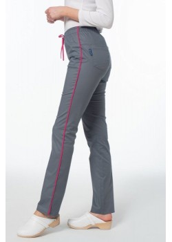 Medicīniskās bikses, mīkstas, elastīgas, pelēkas + rozā (SE4-S2)