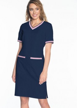 Medicīniskā kleita Soft Stretch sievietēm, tumši zila krāsa (SKE5-G2) Medicīniskā kleita Soft Stretch sievietēm, tumši zila krāsa (SKE5-G2)