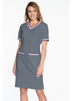 Medicīniskā kleita Soft Stretch sievietēm, pelēka (SKE5-S2)