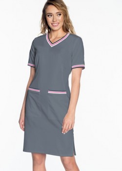 Medicīniskā kleita Soft Stretch sievietēm, pelēka (SKE5-S2)