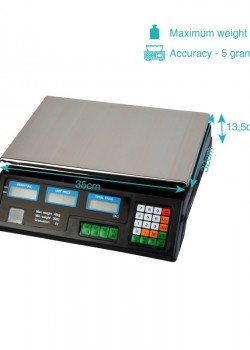 Svari ar cenas aprēķināšanas funkciju un 6 LCD ekrāniem 3011A (SV01) Svari ar cenas aprēķināšanas funkciju un 6 LCD ekrāniem 3011A (SV01)