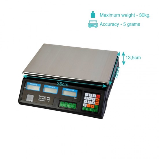 Весы с функцией расчета цены и 6 LCD-дисплеями 3011A (SV01)