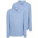 Cветло-синяя рубашка поло для девушки 1 шт. 7-8 лет (B0063)