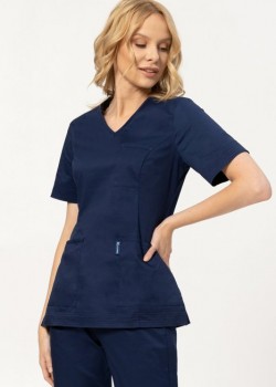 Medicīnas blūze, tumši zila (BE6-G4)