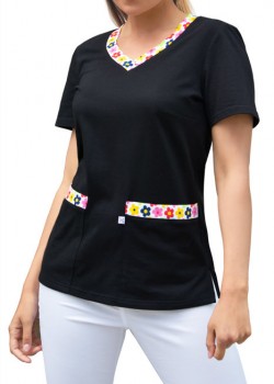 Sieviešu medicīniskā blūze, 100% kokvilna (BD4-CH)