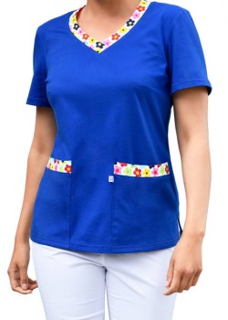 Sieviešu medicīniskā blūze, 100% kokvilna (BD4-Z)