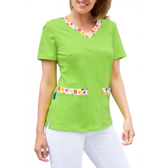 Women's medical blouse, 100% cotton (BD4-L)