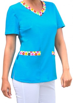 Sieviešu medicīniskā blūze, 100% kokvilna (BD4-T)