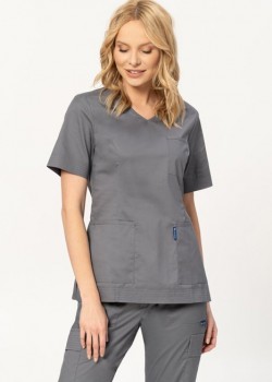 Medicīnas blūze, pelēka (BE6-S)