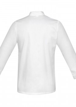 Balta pavāra blūze ar garām piedurknēm un melnām pogām (MG11RD-BCZ)