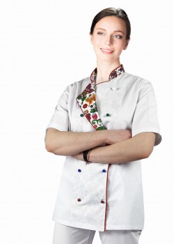 Pavāra blūze ar īsām piedurknēm sievietēm (MG24RK-B-W3)