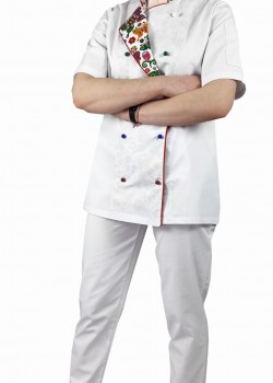 Pavāra blūze ar īsām piedurknēm sievietēm (MG24RK-B-W3)