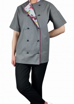 Pavāra blūze ar īsām piedurknēm sievietēm (MG24RK-SZ-W2)