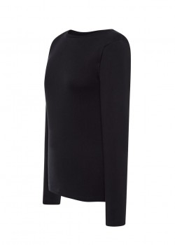 Sieviešu medicīniskais T-krekls ar garām piedurknēm (TSRL-CMF-LS-BK-M)