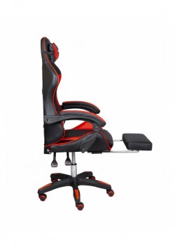 Spēļu krēsls ar kāju balstu melns / sarkans VANGALOO (3712342783684) Spēļu krēsls ar kāju balstu melns / sarkans VANGALOO (3712342783684)