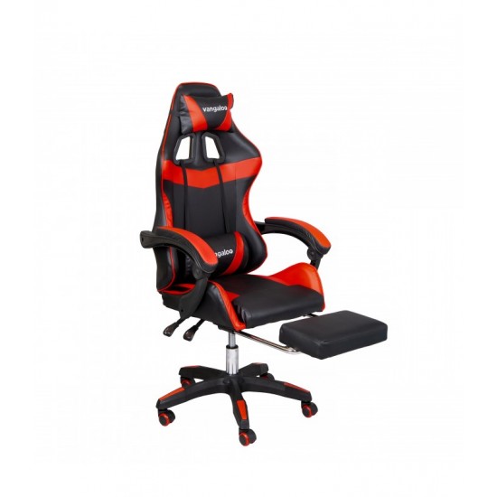 Game chair with footrest black / red VANGALOO (3712342783684)