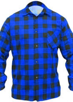 Flaneļa krekls zils, 100% kokvilna (BH51F2)