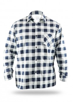 Flaneļa krekls tumši zils-balts, 100% kokvilna (BH51F3)