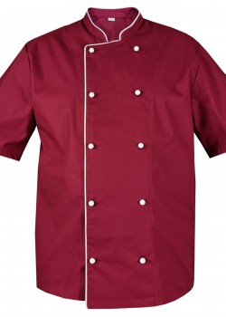 Šefpavāra blūze sarkanbrūns ar īsām piedurknēm