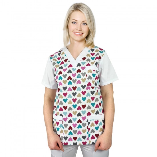 Medicīniskā blūze - rakstaina CLINIC BLOOM W2 XXS izmērs Medicīniskā blūze - rakstaina CLINIC BLOOM W2 XXS izmērs