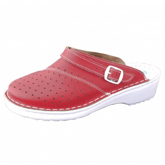 Sieviešu profilaktiskās medicīniskās sarkanās flip-flops Ewa 41.izm Sieviešu profilaktiskās medicīniskās sarkanās flip-flops Ewa 41.izm