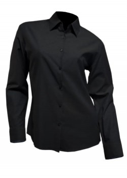 Sieviešu krekls ar garām piedurknēm SHLPOP BLACK Sieviešu krekls ar garām piedurknēm SHLPOP BLACK