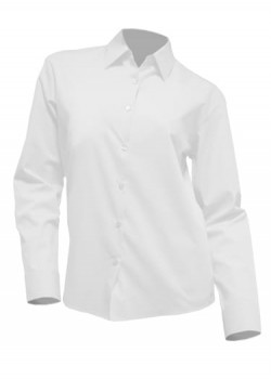 Sieviešu krekls ar garām piedurknēm BALTS Sieviešu krekls ar garām piedurknēm BALTS