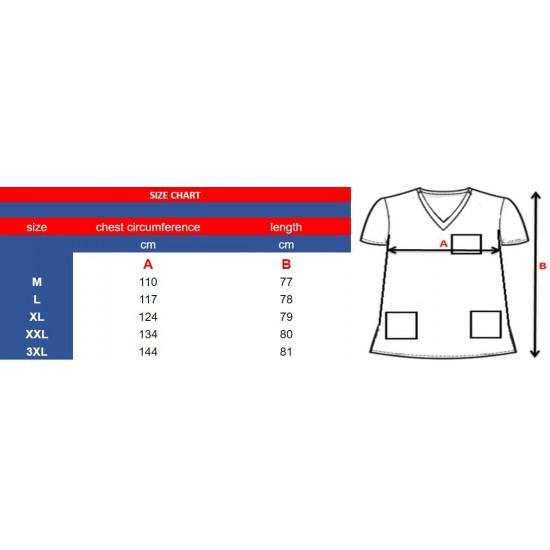 Vīriešu medicīniskā blūze ar apkakli pelēku garām piedurknēm rozā.3XL