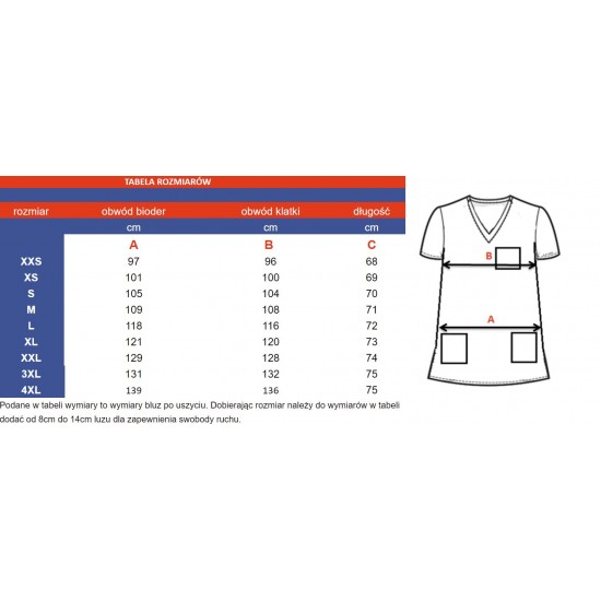 Medicīniskā blūze - rakstaina CLINIC BLOOM W3 M izmērs
