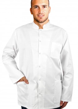 Vīriešu medicīniskā blūze ar stāvapkakli ar garām piedurknēm Vīriešu medicīniskā blūze ar stāvapkakli ar garām piedurknēm