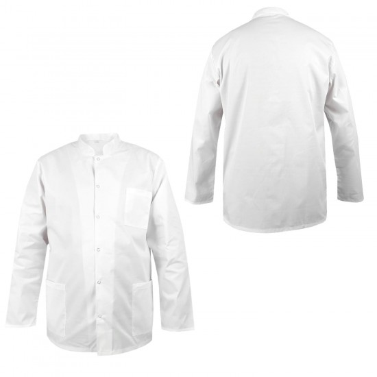 Men's medical blouse with stand-up collar long sleeve