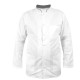 Men's medical blouse with stand-up collar white with grey stand-up collar long sleeve