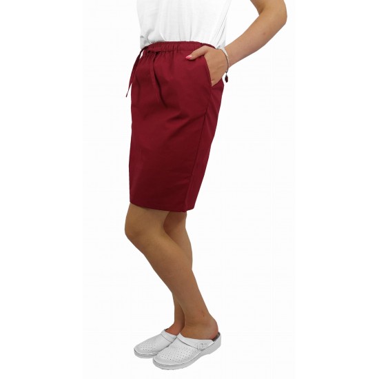 Medicīniski svārki ar kabatām bordo rozā.3XL