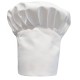 High white chef's cap