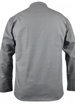 Pelēka šefpavāra blūze ar garām piedurknēm Pelēka šefpavāra blūze ar garām piedurknēm