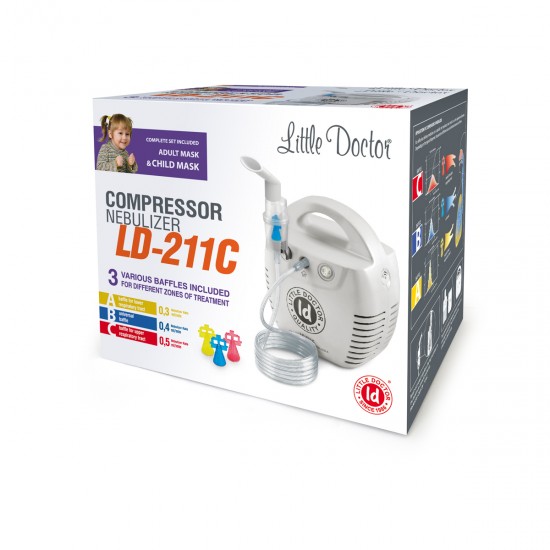 Virzuļa inhalators LD-211C balts