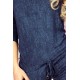 Sporty dress - viscose - navy blue jeans 13-19     