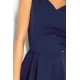 114-7 Kleita aplis - sirds formas kakla izgriezums - Navy Blue