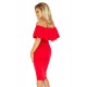 Dress with frill - red 138-2     