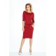 13-66 Sporty dress - Dark red color     