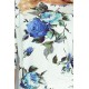 Sporty dress - colored large blue flowers  13-65     