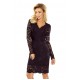 170-1 Lace dress with neckline - black     