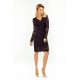 170-1 Lace dress with neckline - black     