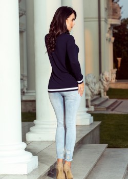 222-1 Ērts sporta krekls - tumši zils 222-1 Ērts sporta krekls - tumši zils